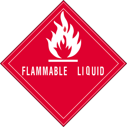 4 x 4" - "Flammable Liquid" Labels