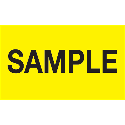 3 x 5" - "Sample" (Fluorescent Yellow) Labels