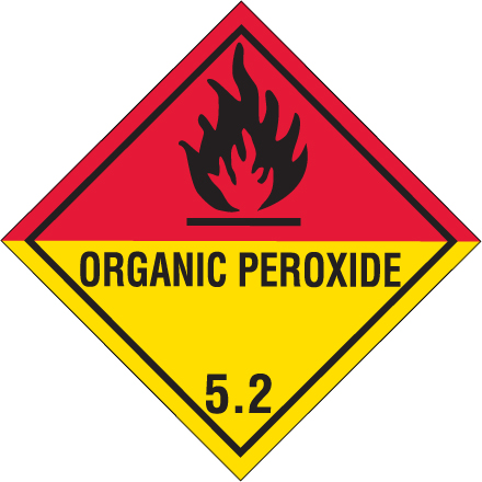 4 x 4" - "Organic Peroxide - 5.2" Labels