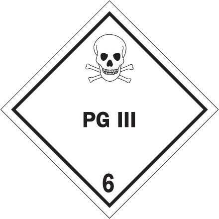 4 x 4" - "PG III - 6" Labels