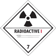 4 x 4" - "Radioactive I" Labels