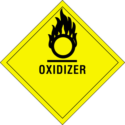 4 x 4" - "Oxidizer" Labels