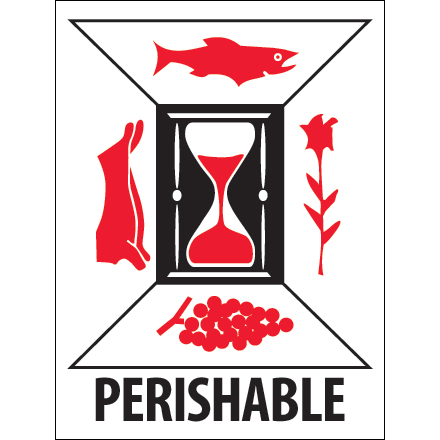 3 x 4" - "Perishable" Labels