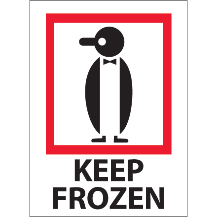 3 x 4" - "Keep Frozen" Labels
