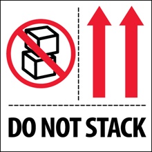 4 x 4" - "Do Not Stack" Labels
